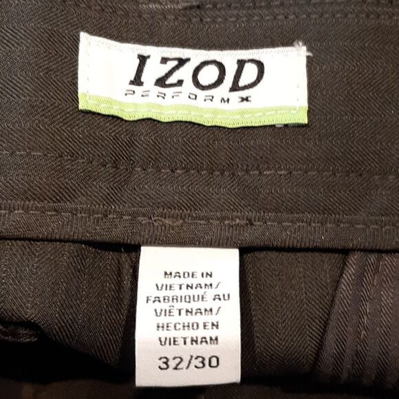 IZOD Perform Gray Pinstripe Dress Pants NWT - Picture 7 of 15